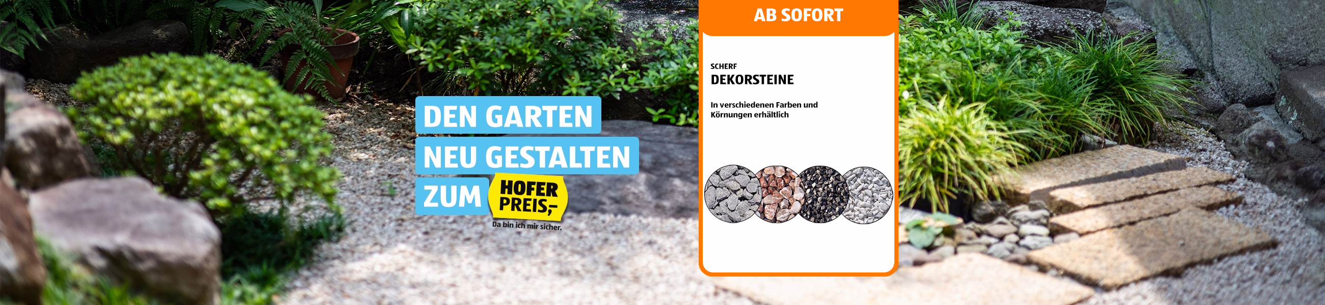 Garten neu gestalten zum HOFER Preis