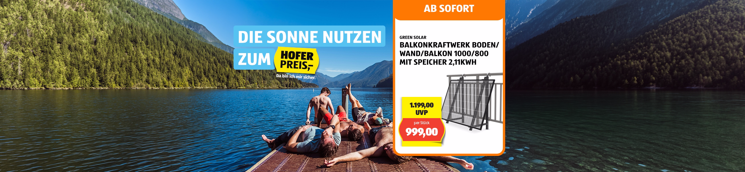 Die Sonne nutzen mit Balkonkraftwerken zum HOFER Preis