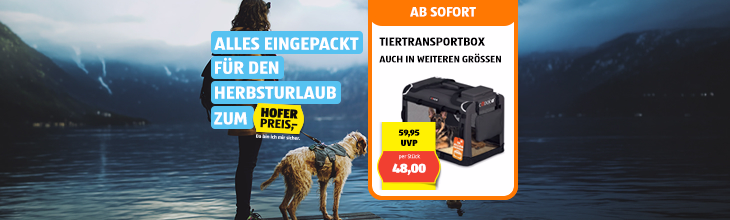 Alles eingepackt f&uuml;r den Herbsturlaub zum HOFER Preis