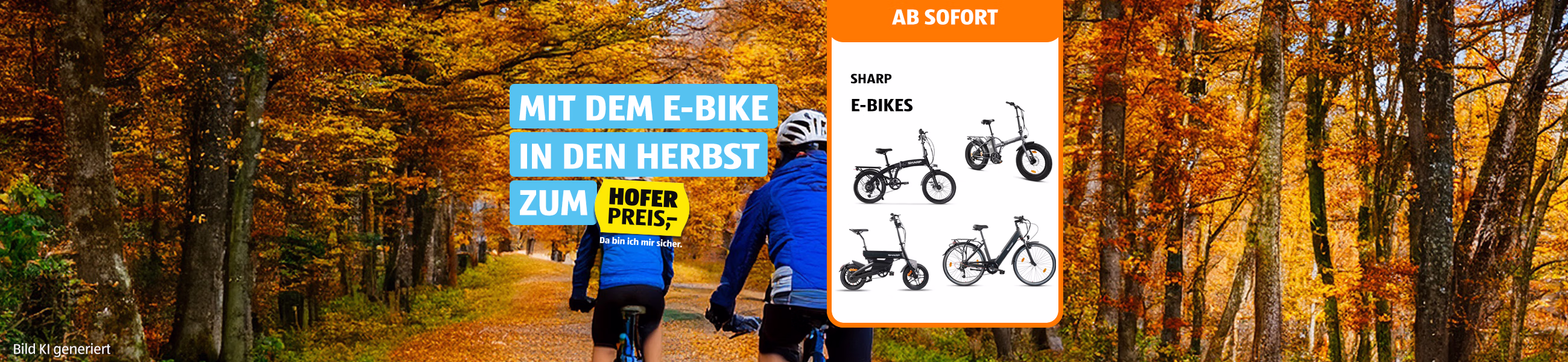 Mit E-bike in den Herbst zum HOFER Preis