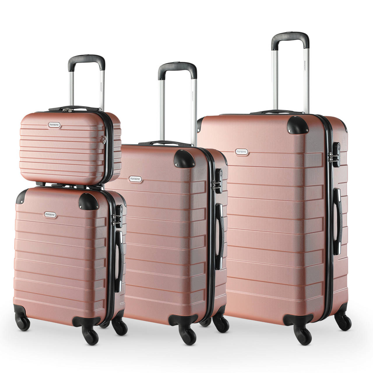 Hartschalenkoffer-Set Essential + Beautycase, 4-teilig Rose image number 0