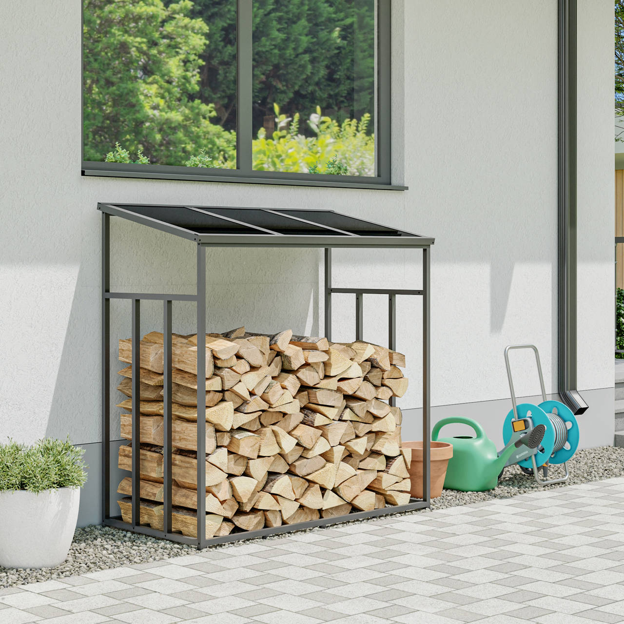Holzlagerregal aus Stahl image number 7