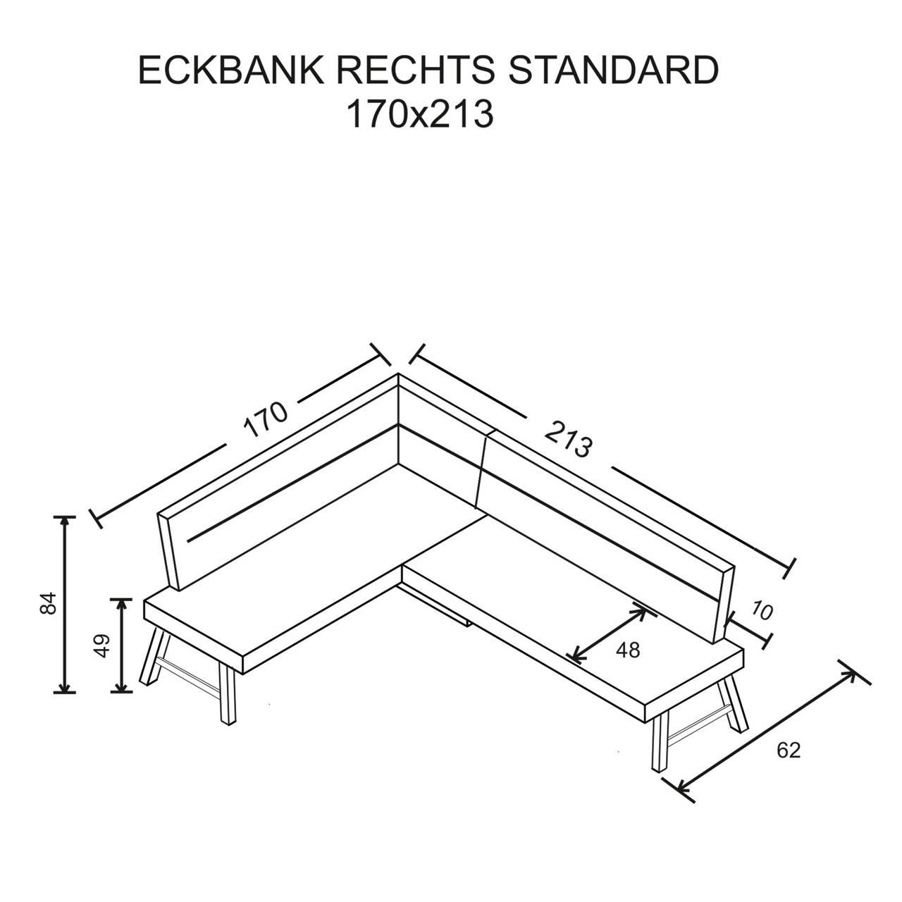 Eckbank rechts SAVA cognacfarbig image number 1
