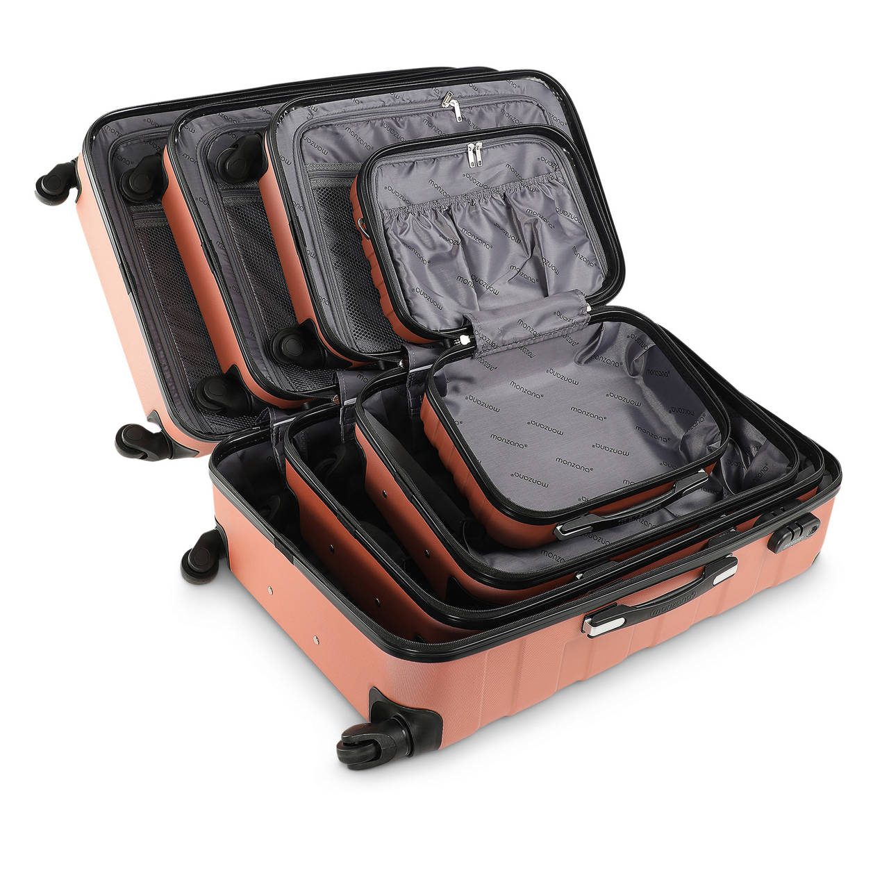 Hartschalenkoffer-Set Essential + Beautycase, 4-teilig Rose image number 3