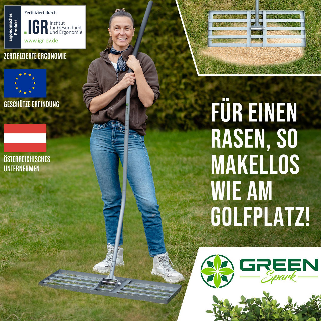 Rasenrakel ergonomisch 80 x 30 cm image number 1