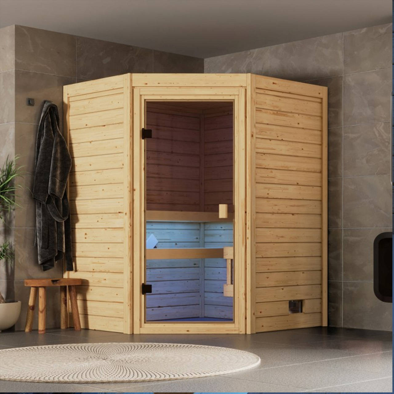 Sauna mit Eckeinstieg image number 6