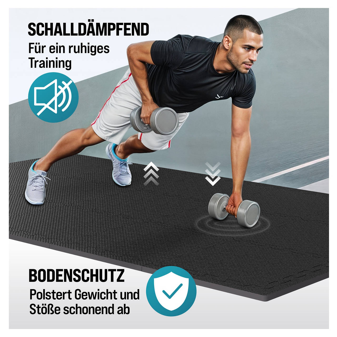 Bodenschutzmatte 18er Set schwarz image number 2