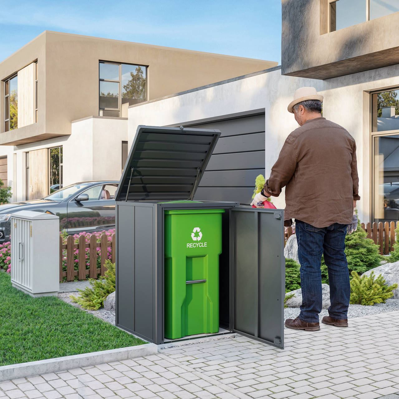 M&uuml;lltonnenbox aus Stahl image number 2