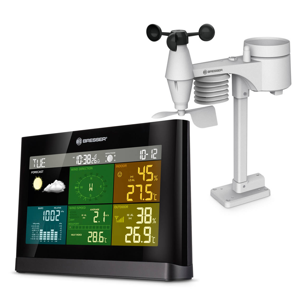 5in1 Comfort Wetterstation mit Farbdisplay image number 0