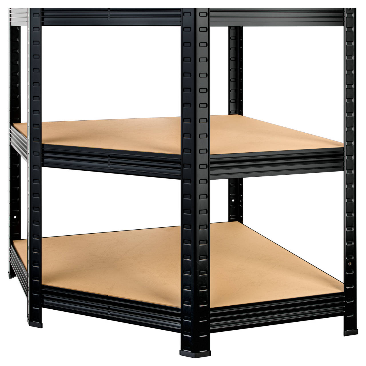 Schwerlast-Eckregal 180x70x40cm schwarz Premium MZEL6 image number 1