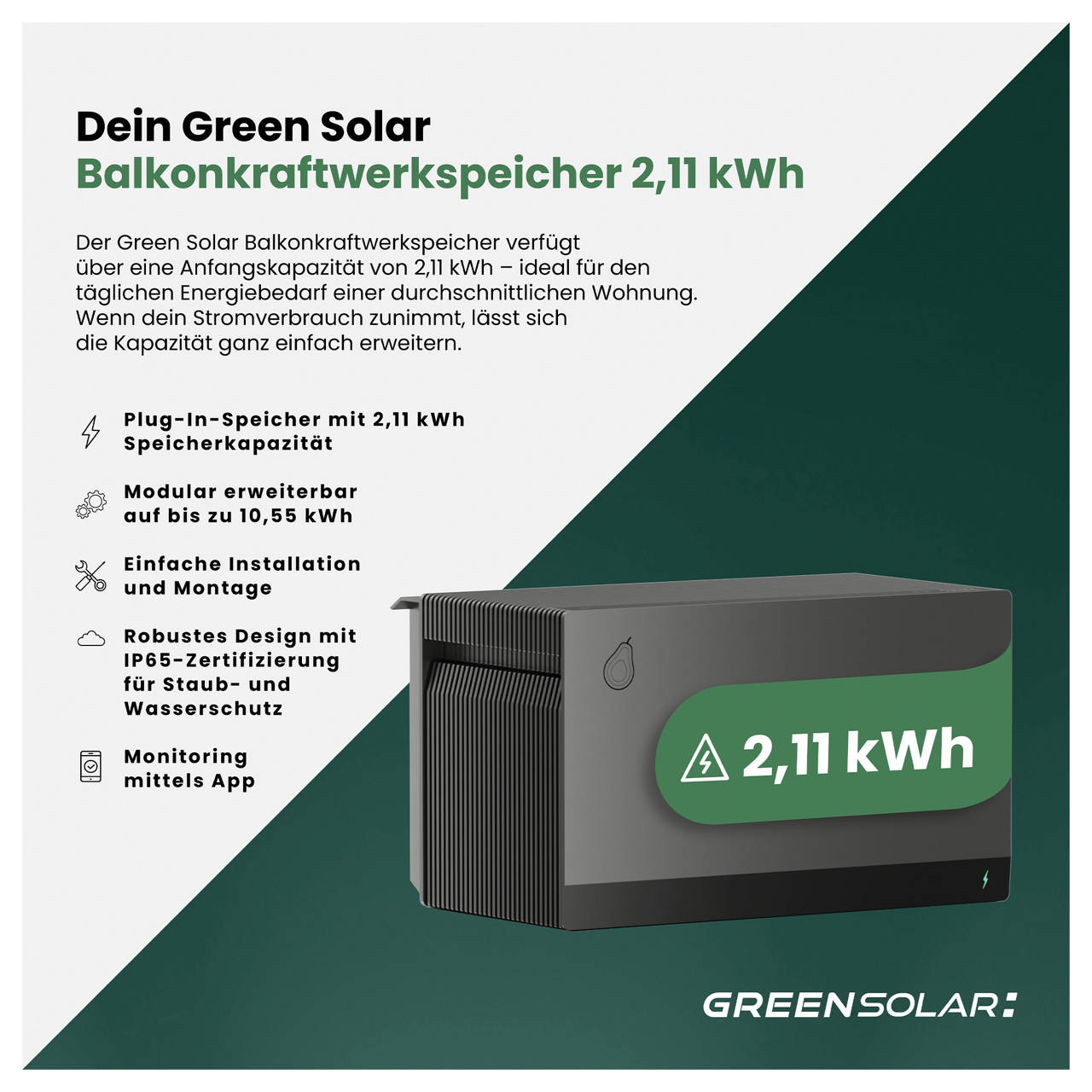 Balkonkraftwerkspeicher 2,11 kWh image number 1