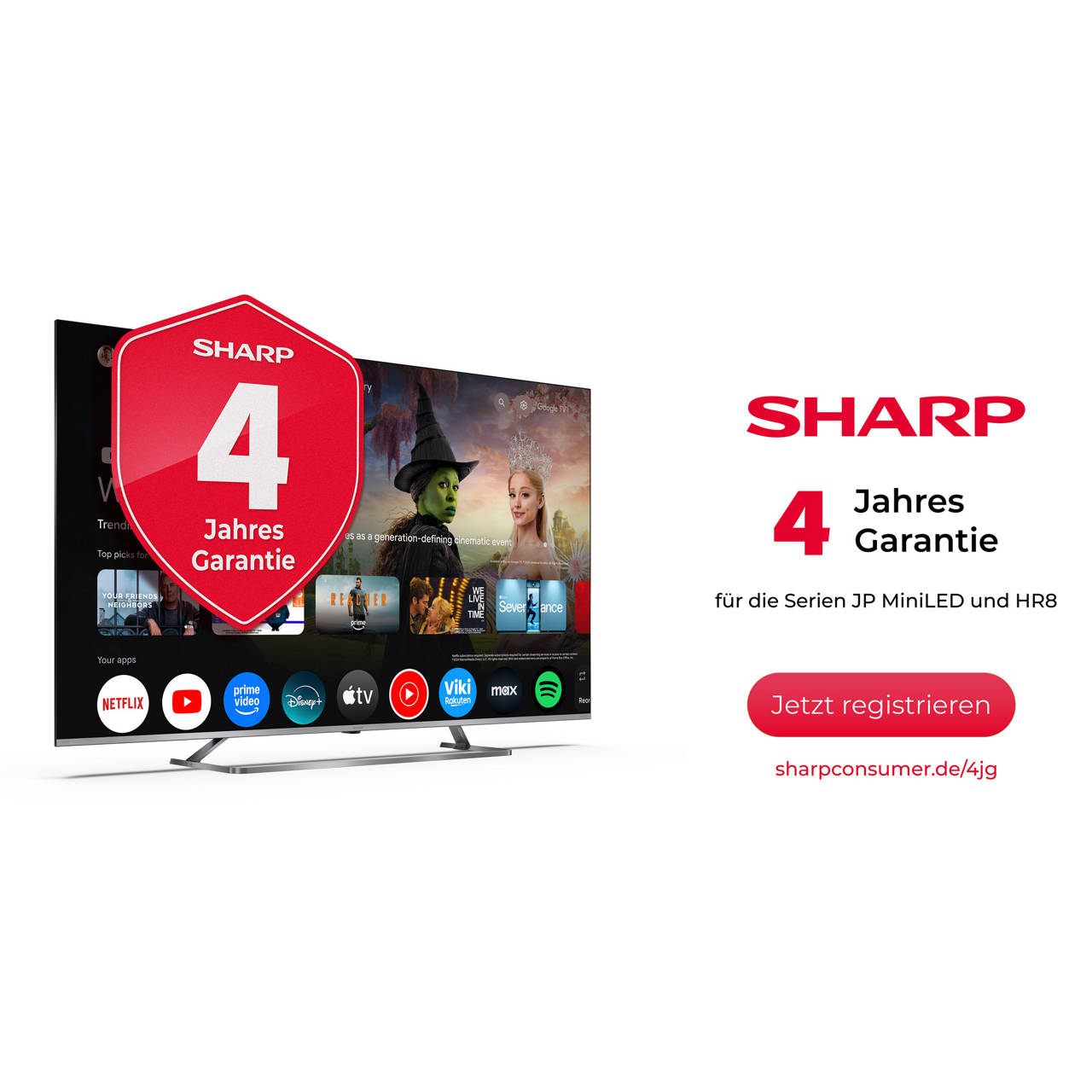 50&rdquo; (126 cm) 4K UHD QLED Mini Led 50JP7265E Google TV&trade; image number 4
