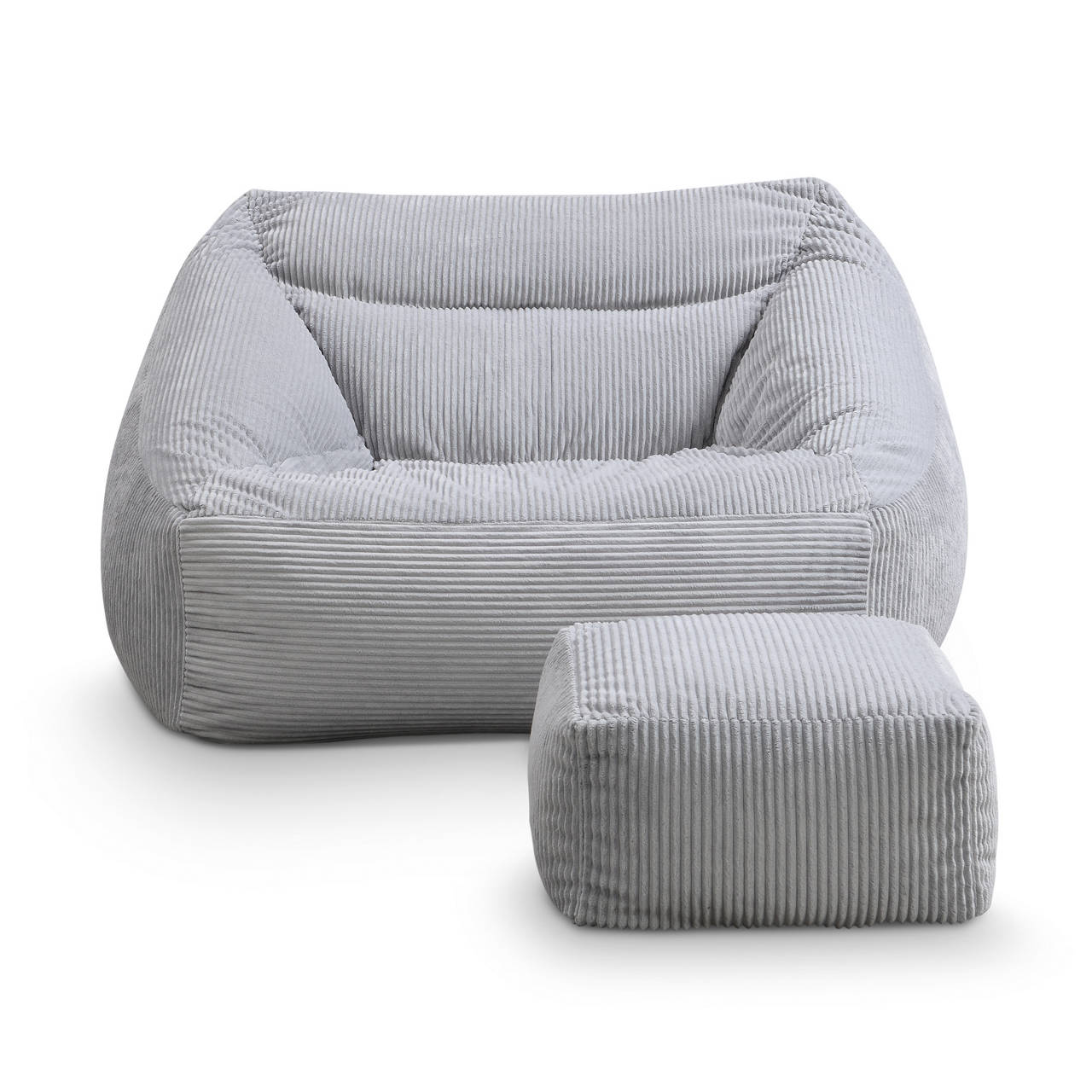 Sitzsack COZY inkl. Hocker, hellgrau image number 1