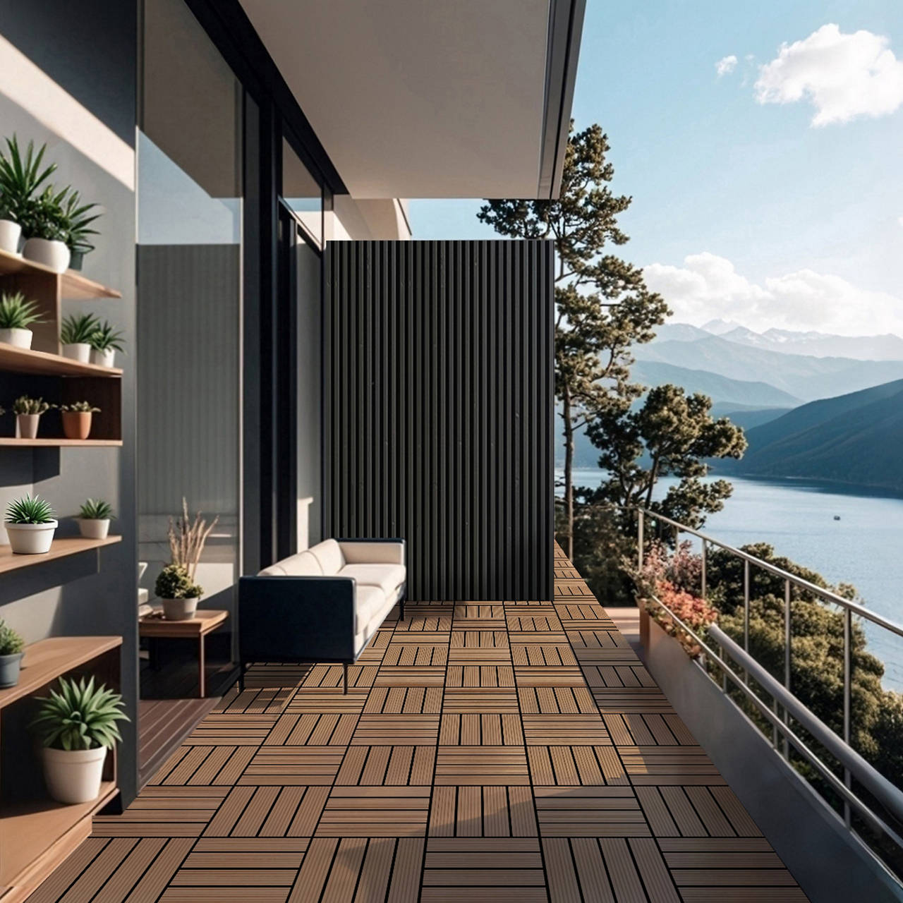 WPC Klickfliesen BAVARO Teak 3 m&sup2; image number 6