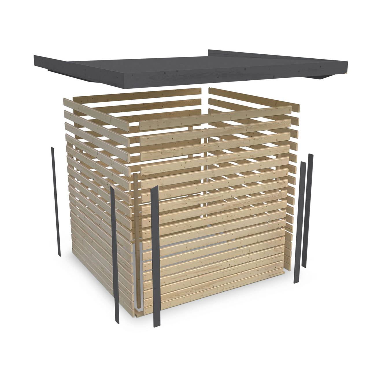 Gartenhaus 19mm Hybrid Modern Anthrazit image number 4