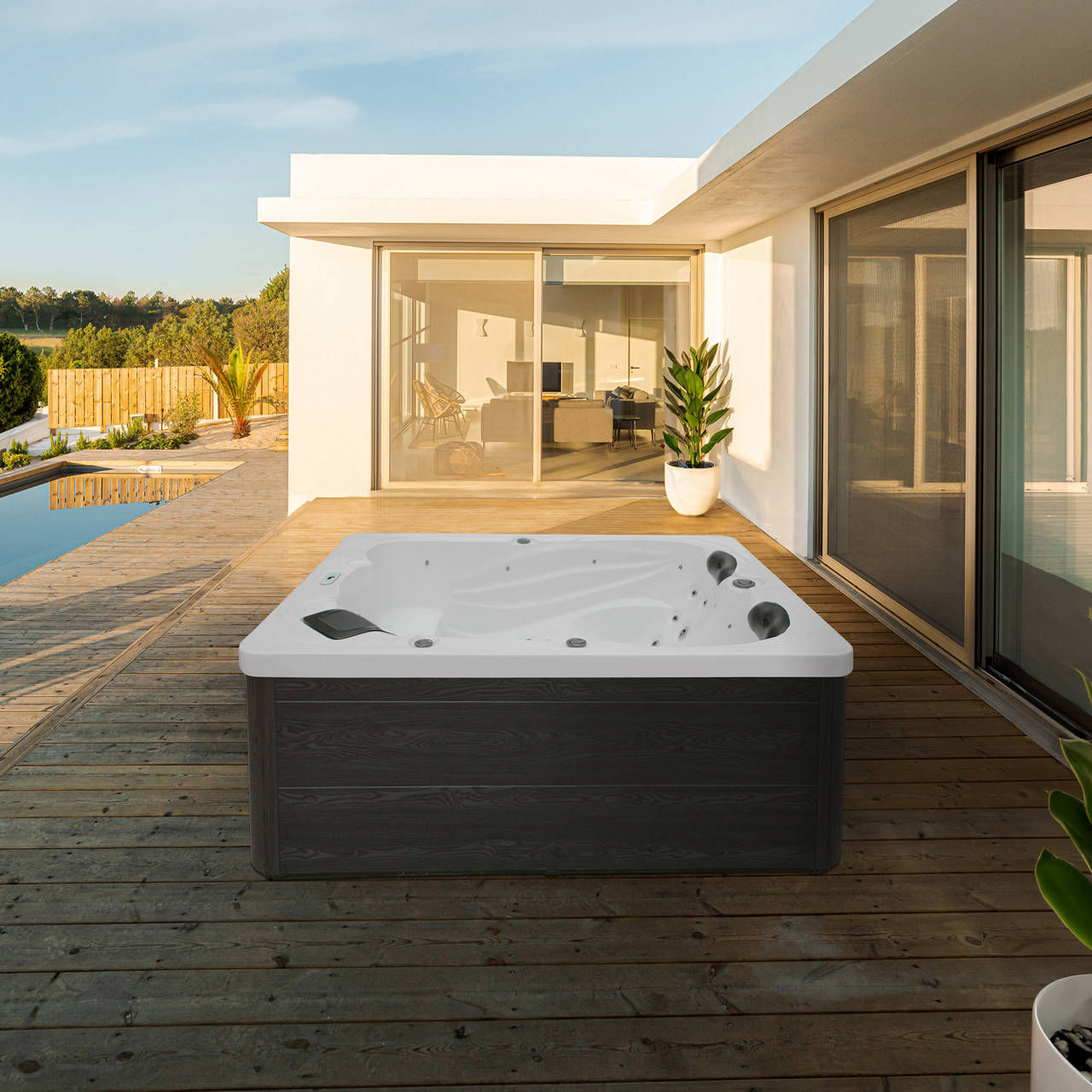 Outdoor Whirlpool White Marble Deluxe image number 6
