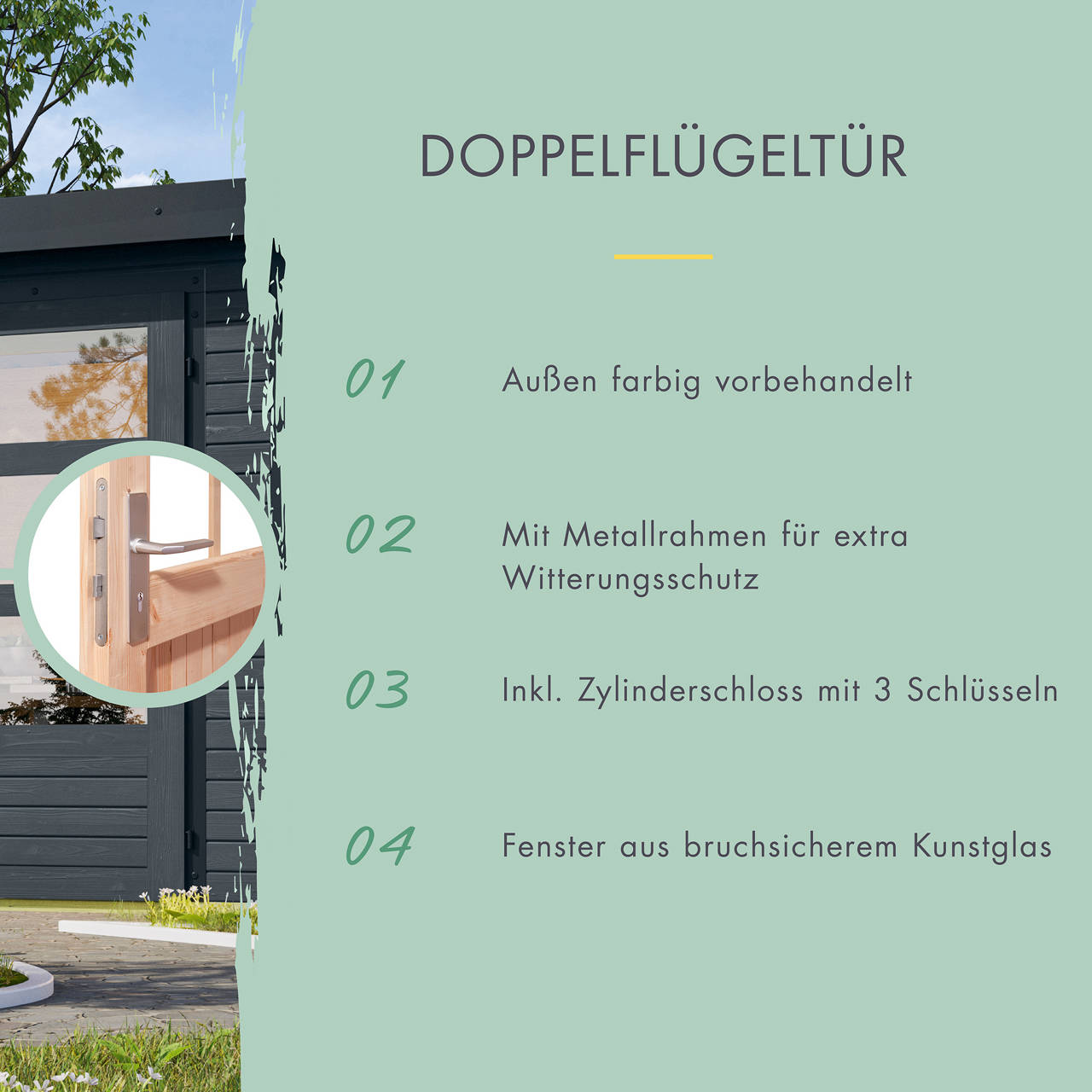 Gartenhaus 19mm Hybrid Modern Anthrazit image number 5