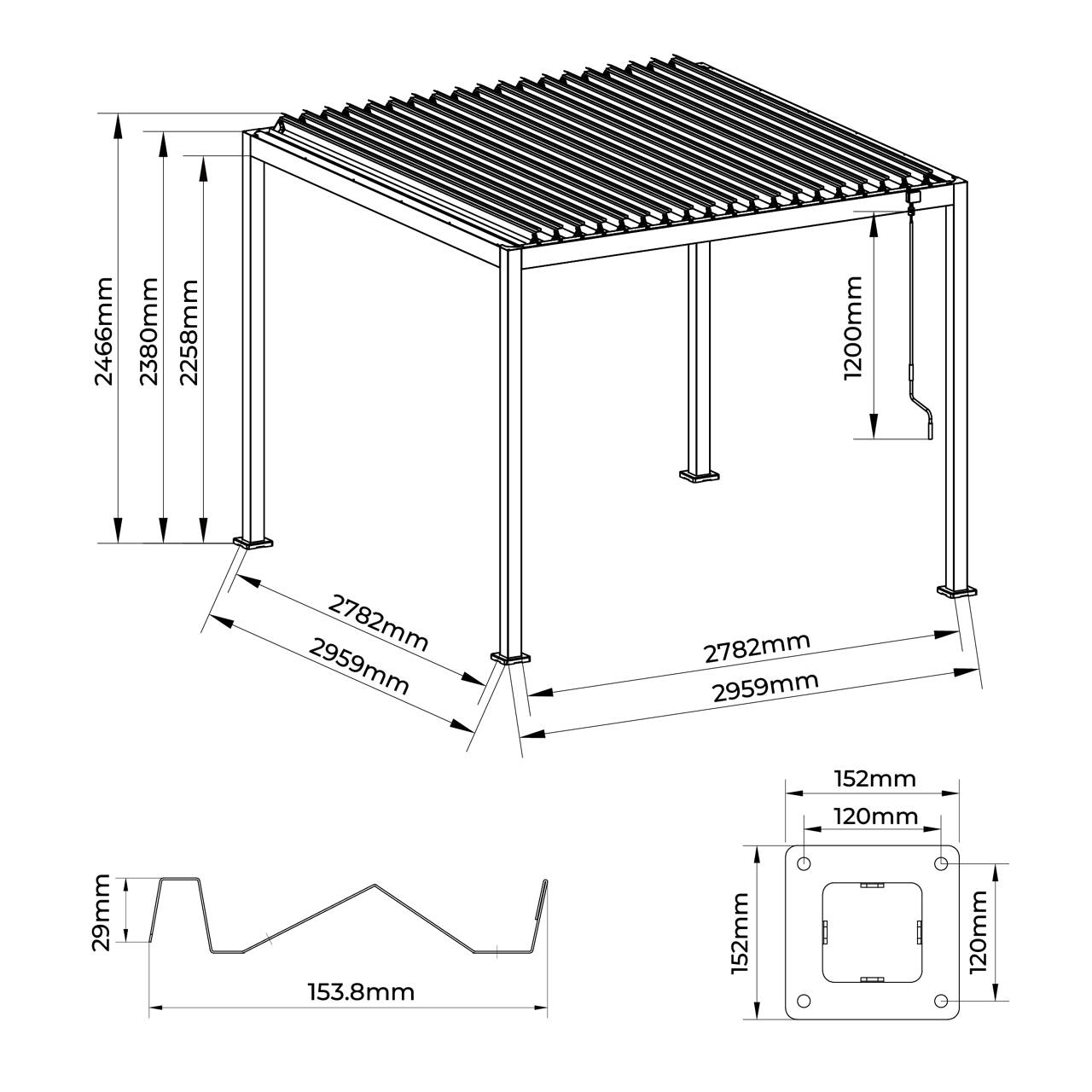 88 Pergola 3 x 3 image number 7