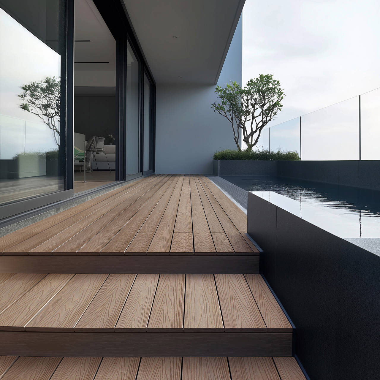 Terrassendielen SAMANA PREMIUM Komplettset (inkl. Unterkonstruktion) teak 10m&sup2; image number 2
