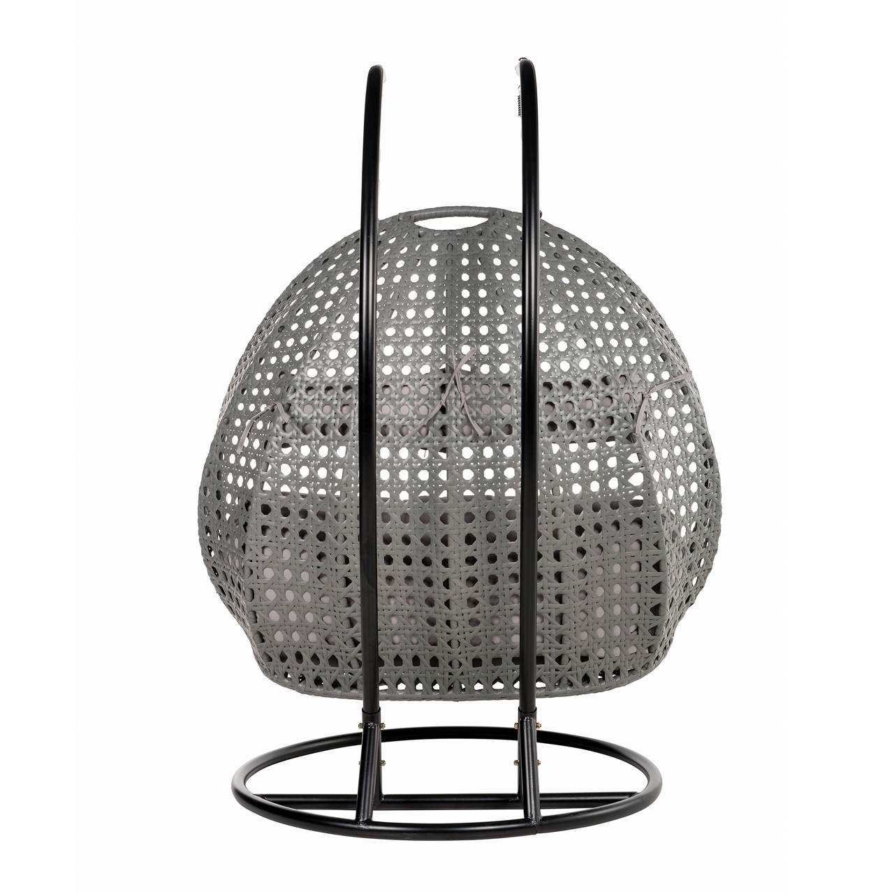 TWIN DELUXE Polyrattan H&auml;ngesessel mit Regenabdeckung Schwarz image number 1