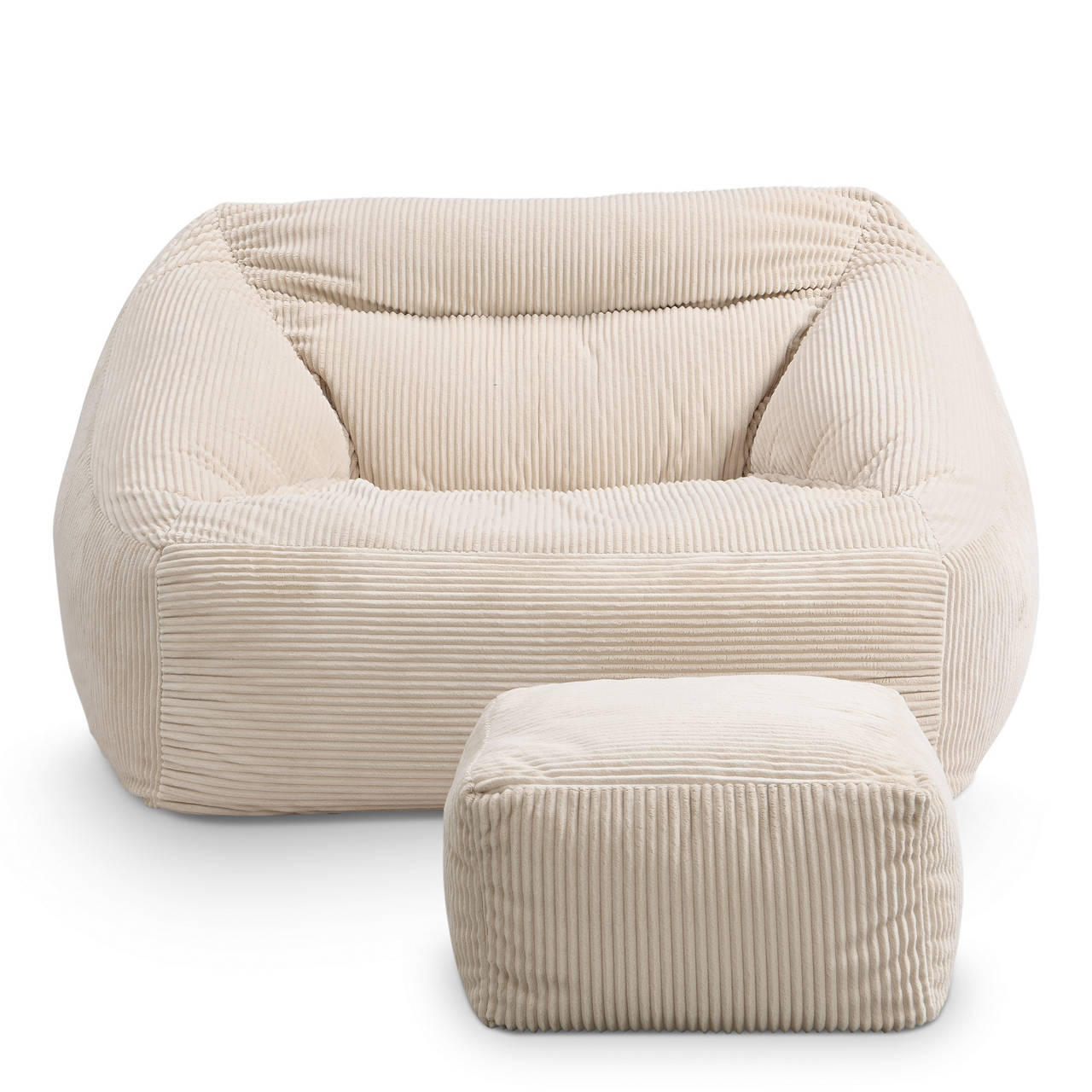 Sitzsack COZY inkl. Hocker, beige image number 1