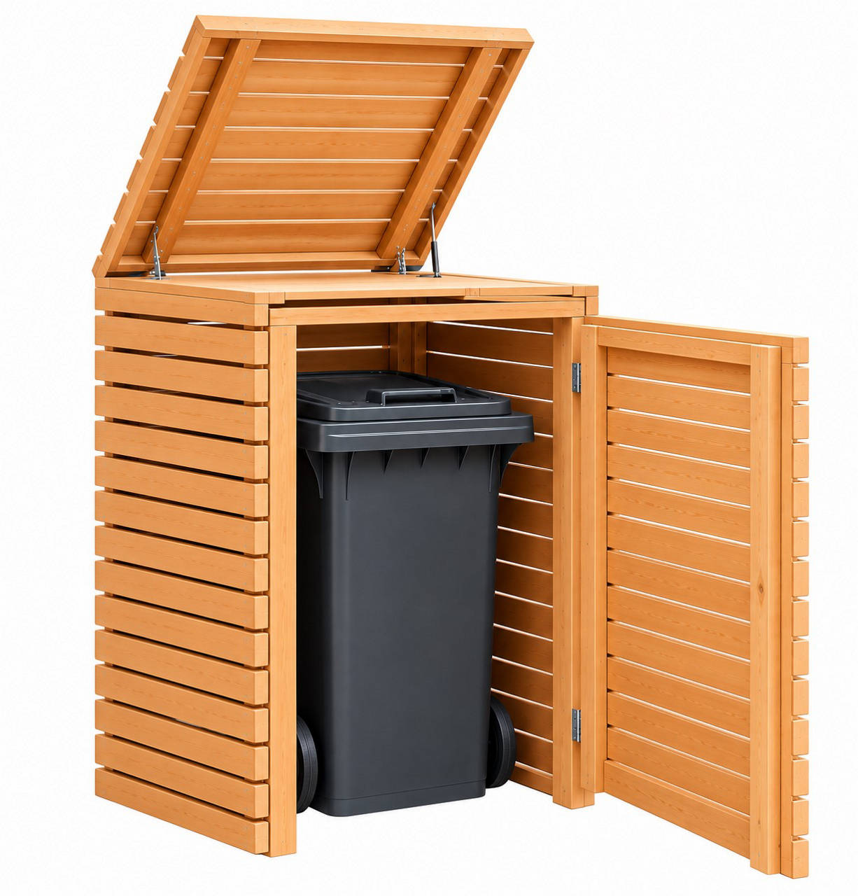 M&uuml;lltonnenbox aus L&auml;rche, 1-Tonne image number 0