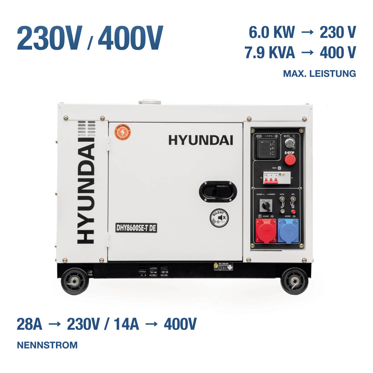 Diesel Generator DHY8600SE-T D image number 2