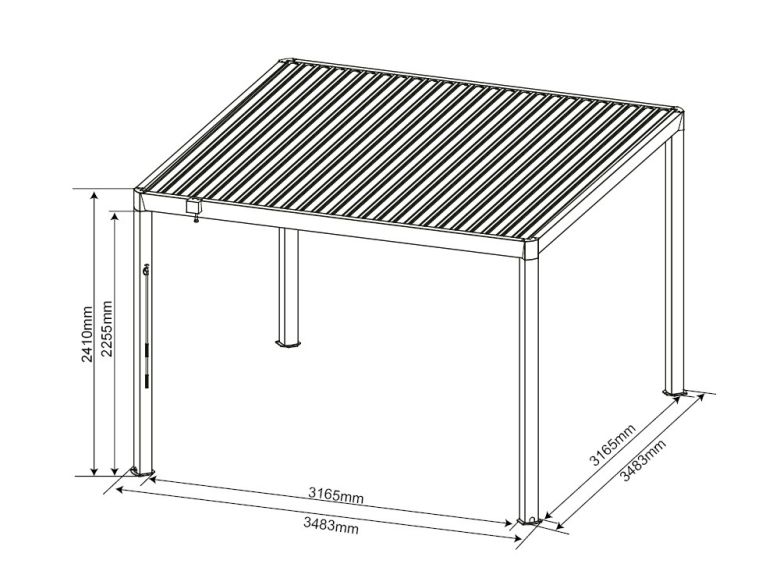 Abmessungen der Pergola