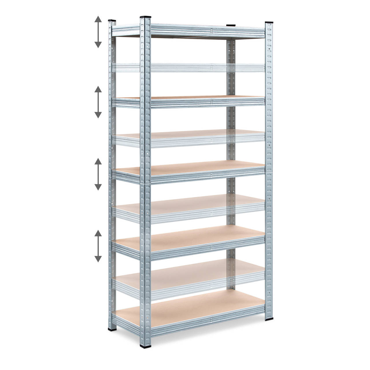 Schwerlastregal 350 kg 170 x 75 x 30 cm 2er Set silber image number 1