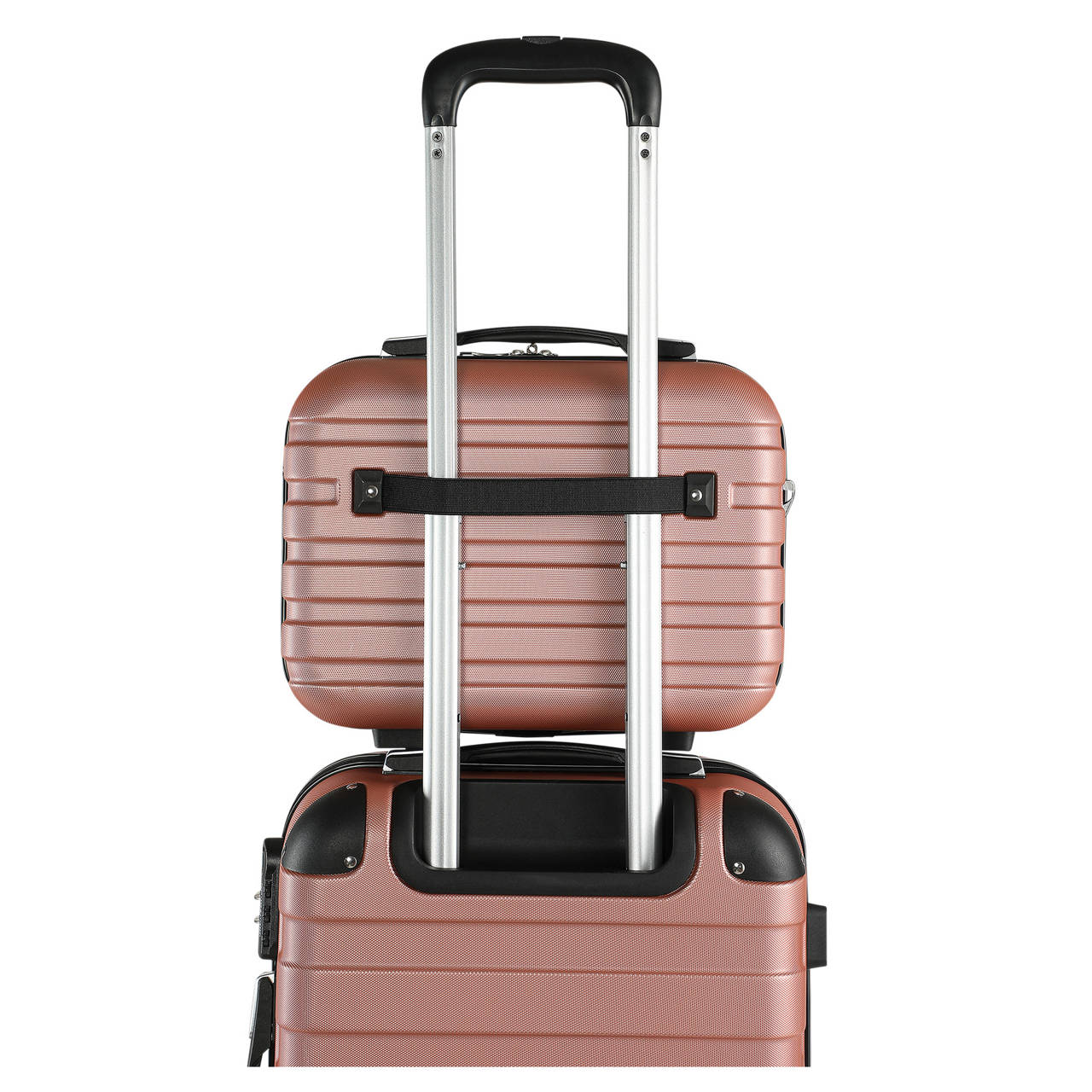 Hartschalenkoffer-Set Essential + Beautycase, 4-teilig Rose image number 6