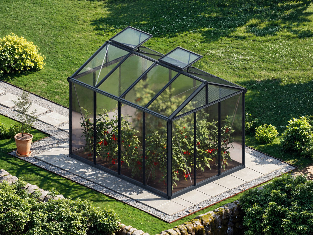 Gew&auml;chshaus Prestige Alu Anthrazit image number 1