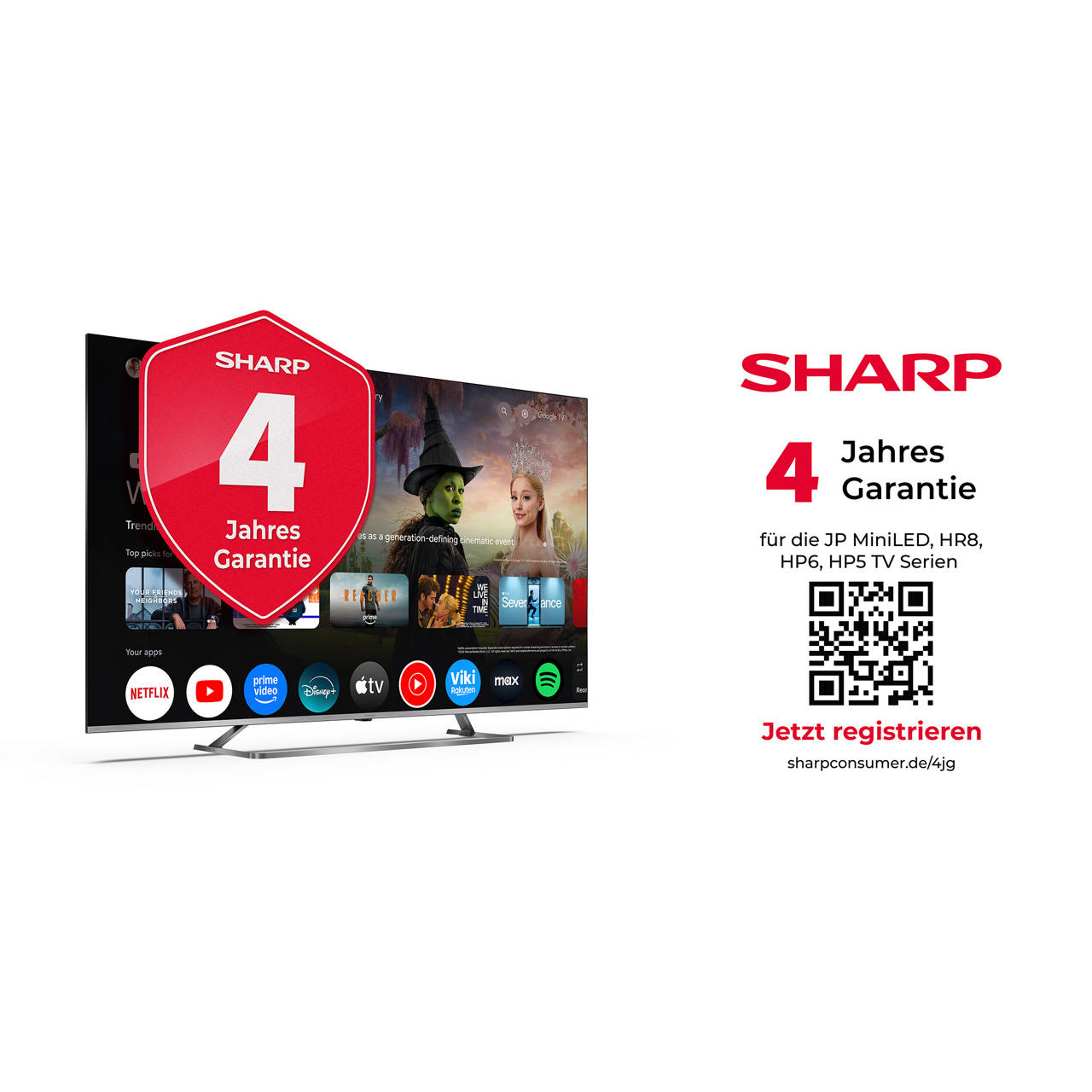 70&rdquo; (177 cm) 4K UHD QLED HP5265E Google TV image number 6