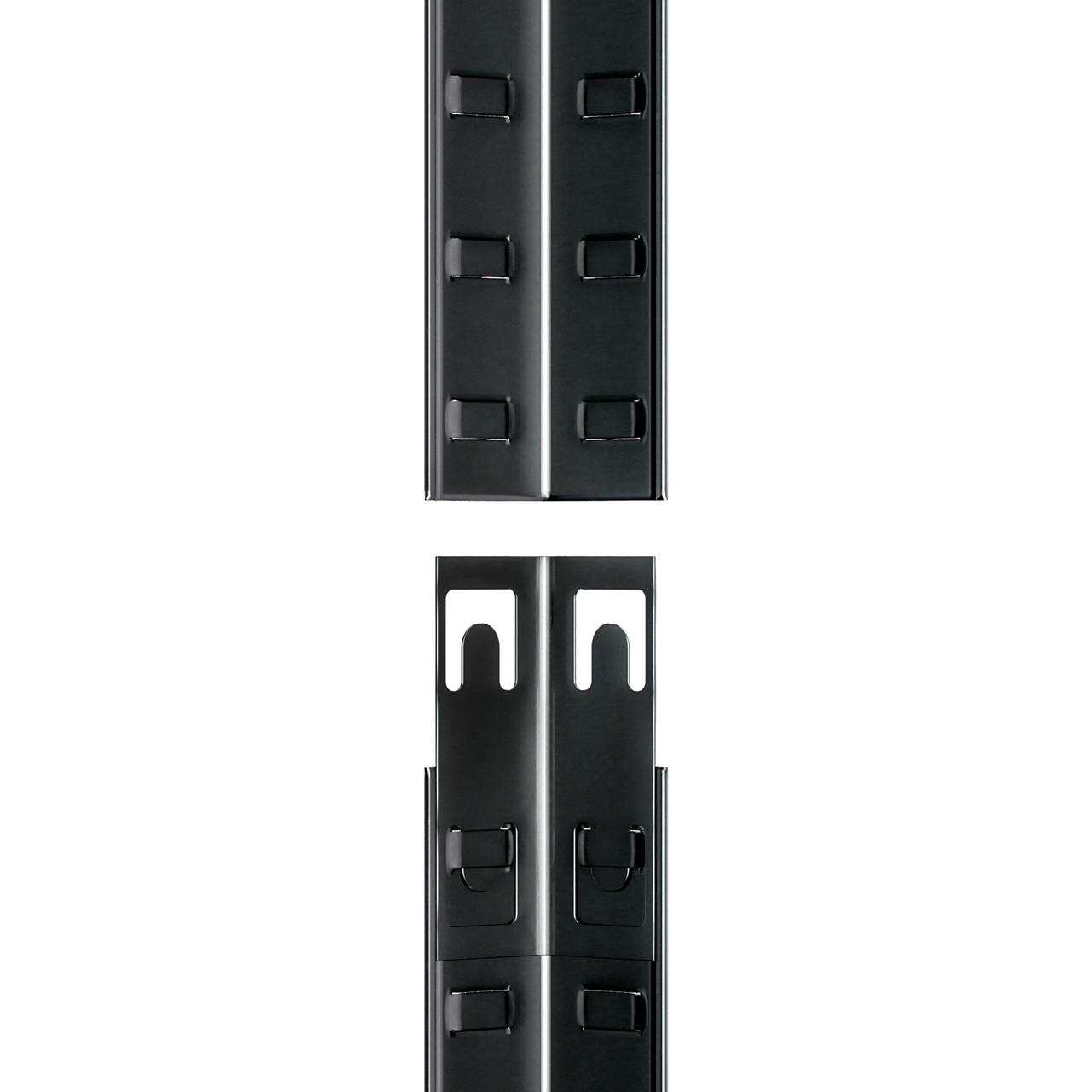 Schwerlast-Eckregal 180x70x40cm schwarz Premium MZEL6 image number 2