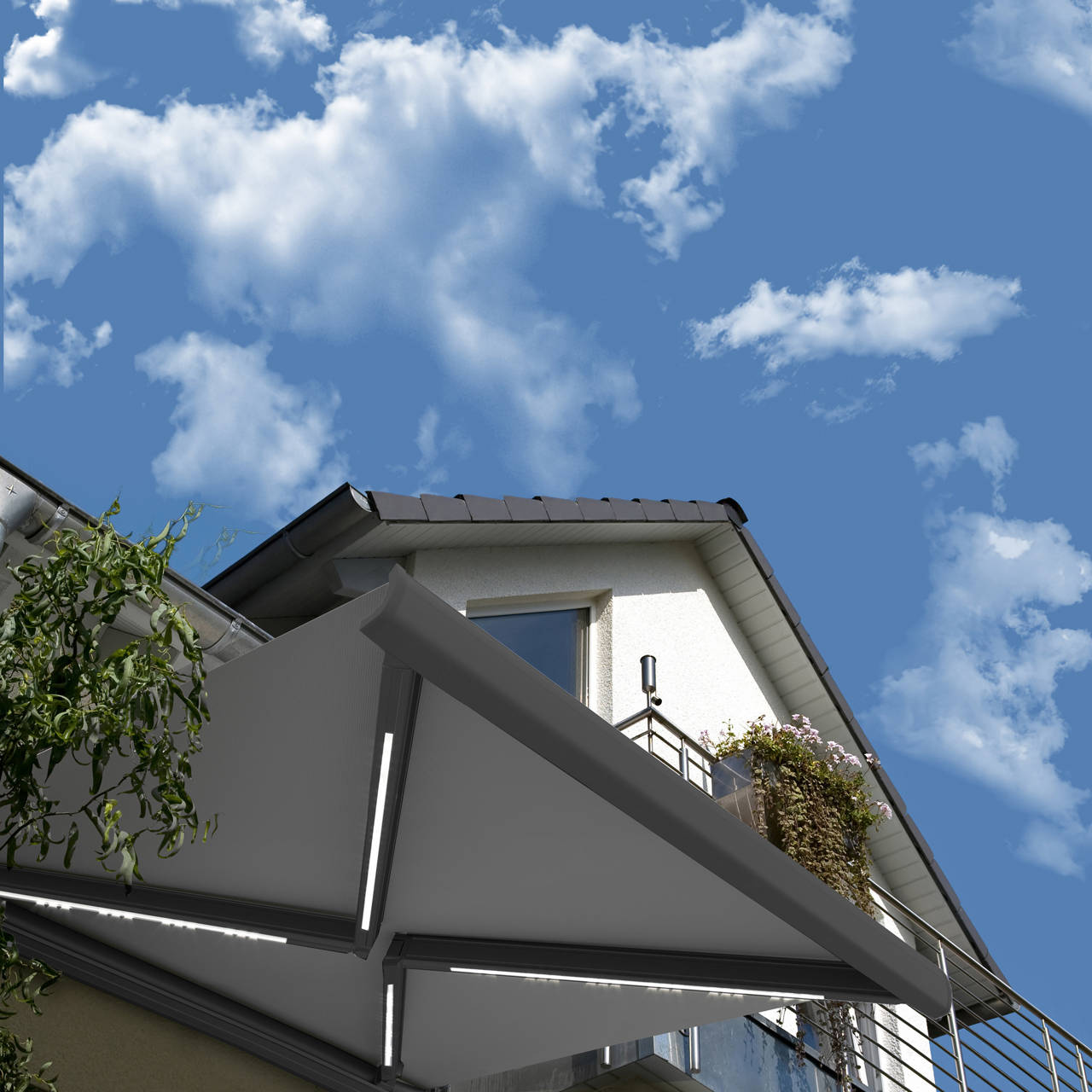 HOME DELUXE ELOS Vollkassettenmarkise anthrazit 350 x 250 cm inkl. Windsensor image number 4