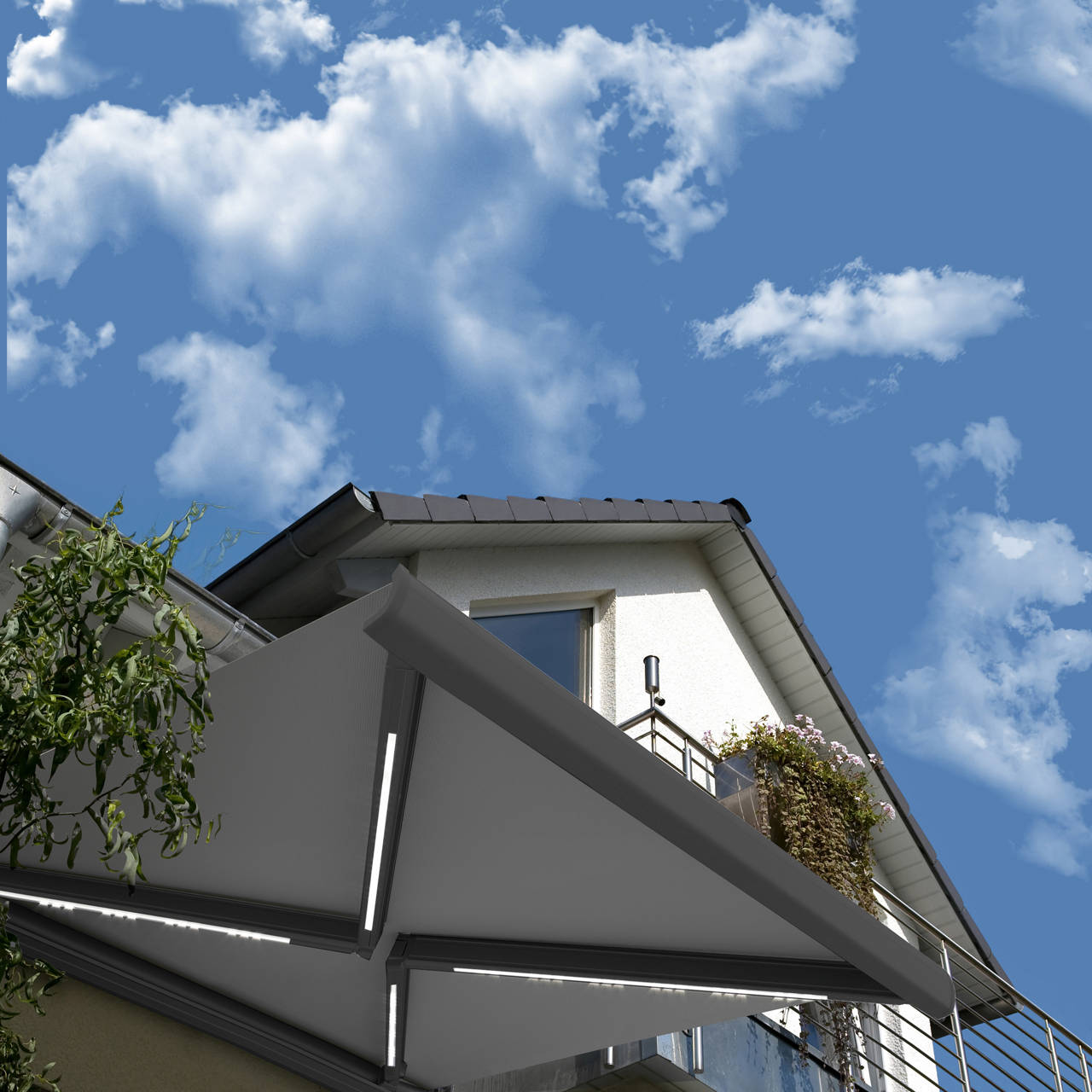 HOME DELUXE ELOS Vollkassettenmarkise anthrazit 350 x 250 cm inkl. Windsensor image number 6