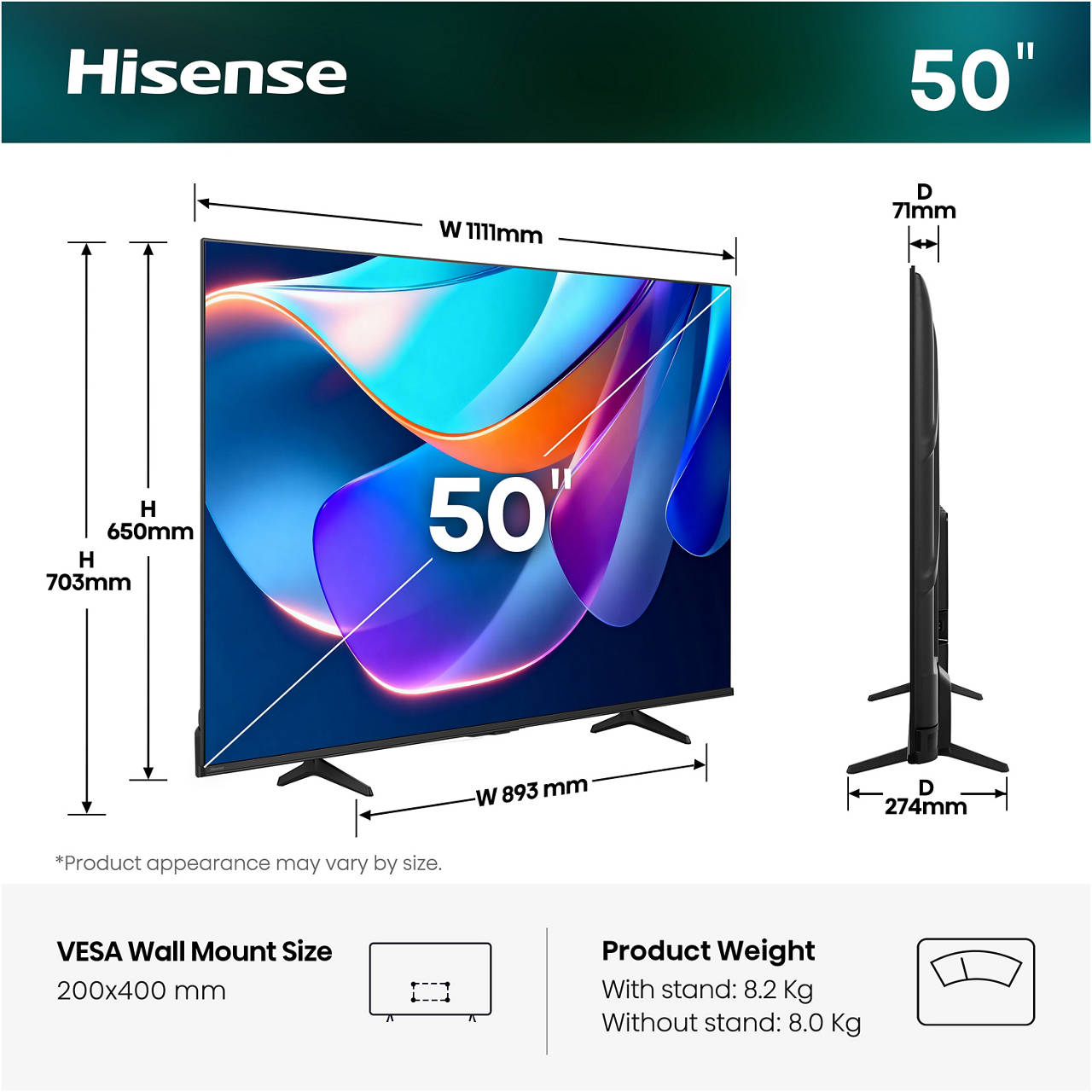 50'' (126 cm) 4K Ultra HD Smart TV image number 2