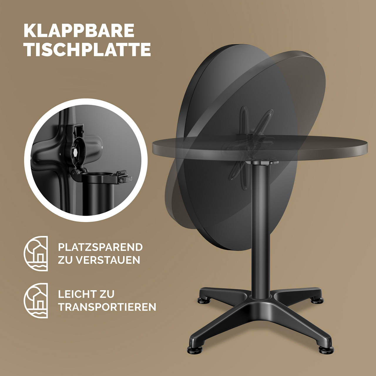 2in1 Steh-/Bistrotisch - klappbar, Doppelpkg. image number 4