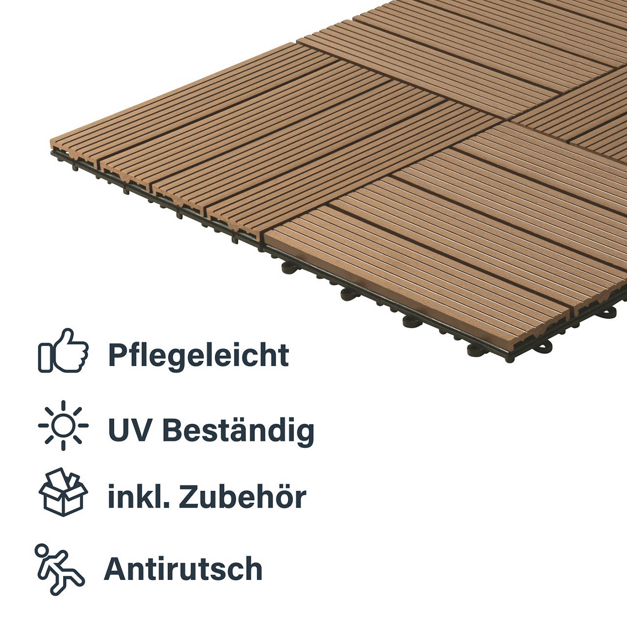 WPC Klickfliesen BAVARO Teak 3 m&sup2; image number 5